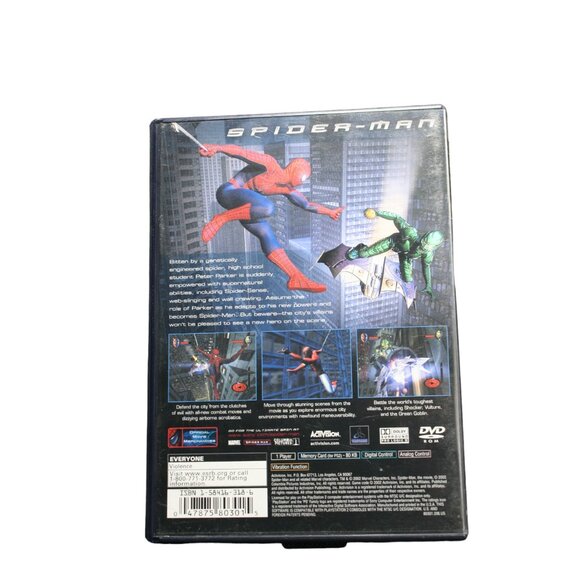 Spider-Man • (Sony Playstation 2, 2004) PS2 • Black Label • Complete w/ Manual - Picture 2 of 4